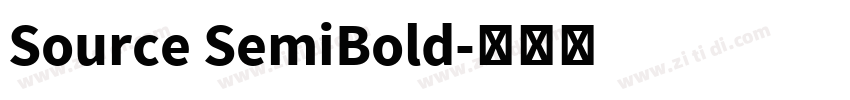 Source SemiBold字体转换